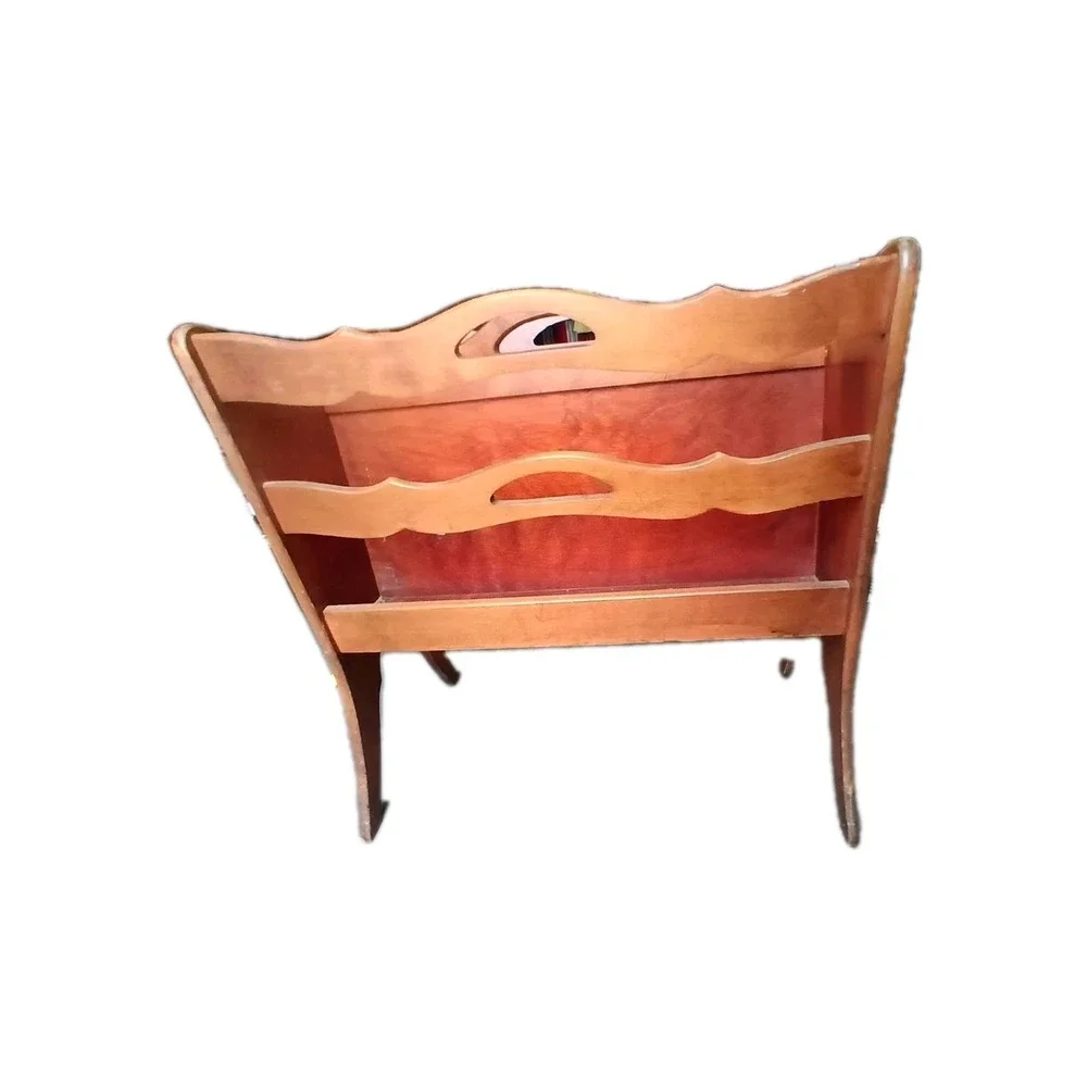 The Ferguson Brothers Wooden Vintage Magazine Rack Stand